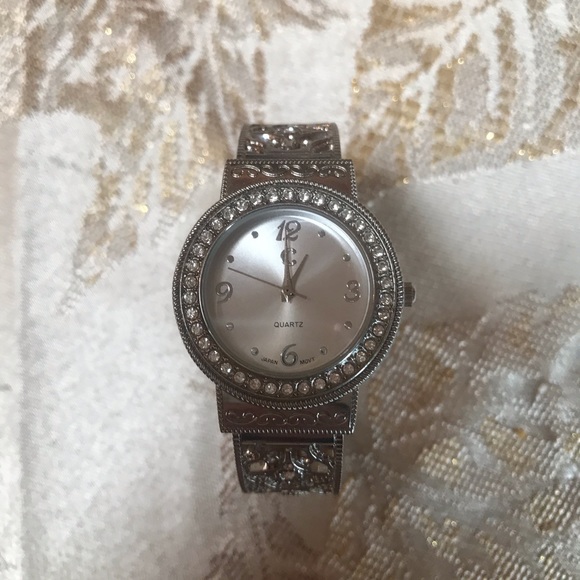 Charming Charlie Silver Cuff Watch - Picture 3 of 8